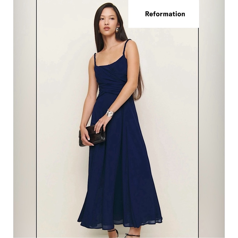 Reformation Navy Blue Gown - NWT!